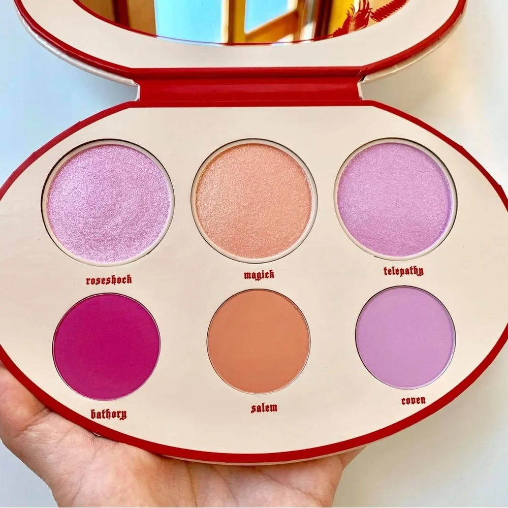 🩷 KAT VON D Fetish 6 SHADE BLUSH & HIGHLIGHTER PALETTE new
